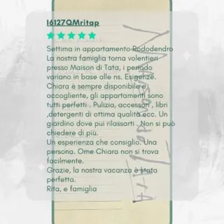 Ogni vostro soggiorno &egrave; una storia, e ogni vostra recensione il dono pi&ugrave; grande. &Egrave; attraverso le vostre esperienze che noi cresciamo, ci miglioriamo costantemente e facciamo conoscere la nostra ospitalit&agrave; autentica a chi cerca un'esperienza unica in montagna.Il vostro feedback &egrave; fondamentale: ci aiuta a perfezionare quel comfort che desideriamo offrirvi, rendendo Maison du Tat&agrave; e la Valle d&rsquo;Aosta il vostro "posto del cuore". sempre pi&ugrave; speciale.Aiutateci a scrivere il prossimo capitolo. Condividete la vostra esperienza: la vostra voce &egrave; la nostra migliore guida. 💖➡️ Lascia la tua recensione e diventa parte del nostro futuro! Clicca sul link in bio.🏡 #maisondutat&agrave;💙 #accoglienzasicura🏡🏡🏡🏡🏡#recensioni #grazie #fineanno #cresciamoinsieme #feedback #valledaosta #ospitalit&agrave;valdostana #miglioramento #condividilatuastoria #esperienzaunica #viaggiatori #postoemozionale #accoglienza #montagna #supportolocale #clientifelici #dicembre #graziedicuore